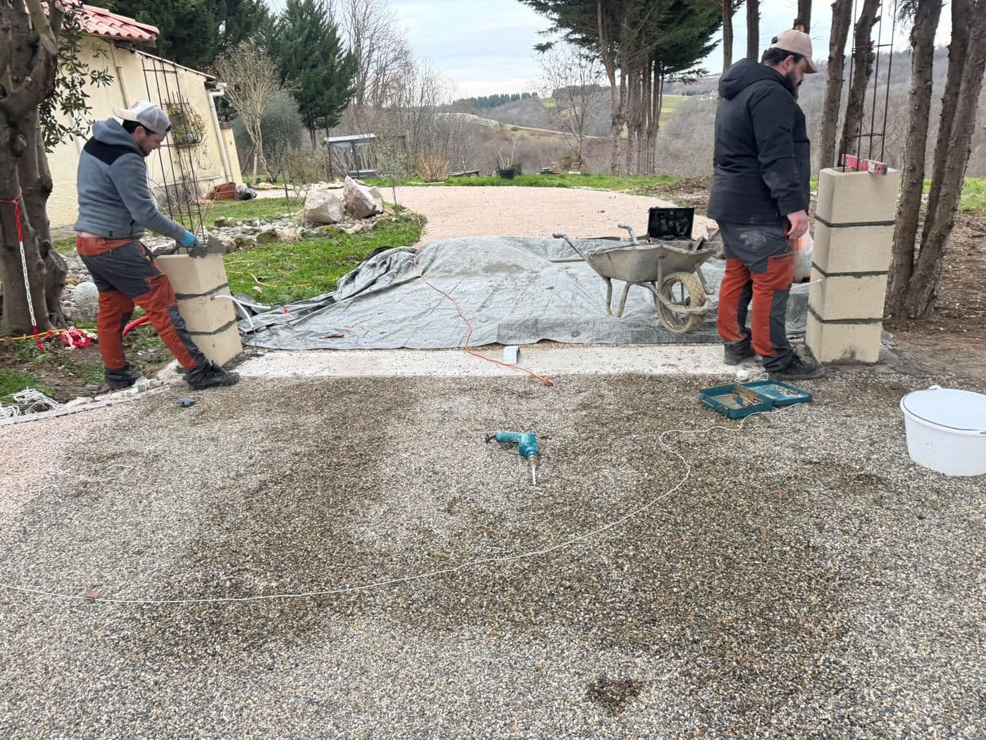 Abords du chantier nettoyés et gravats évacués